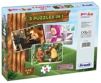 MASHA AND THE BEAR - 3 IN 1 (48 PCS) PUZZLES