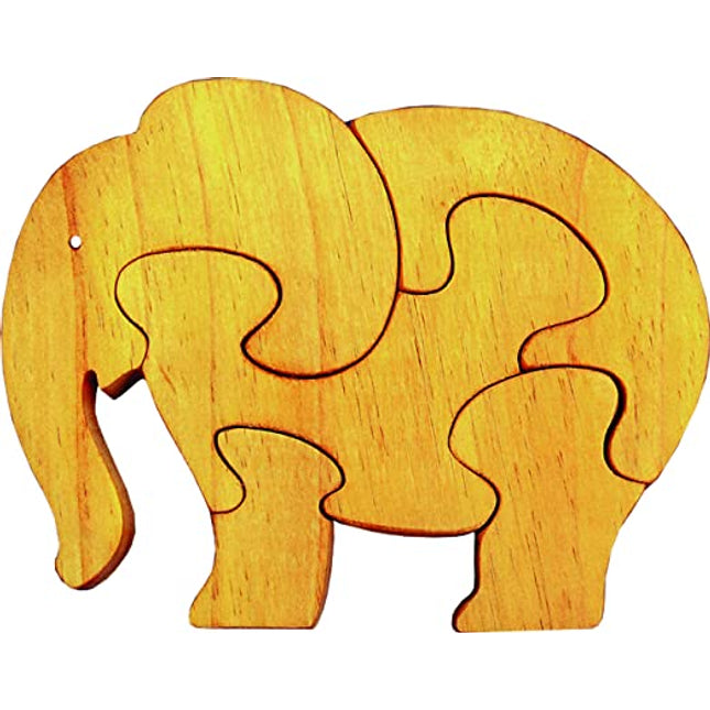 ELEPHANT (5 PCS. JIGSAW PUZZLE) NATURAL FINISH
