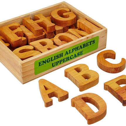 ENGLISH ALPHABET-UPPERCASE-IN WOODEN BOX