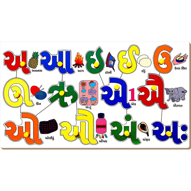 GUJARATI VOWEL WITH PICTURE