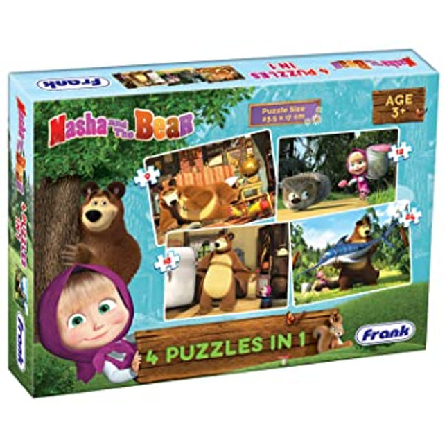 MASHA AND THE BEAR - 4 IN 1 (9,12,18,24) PUZZLES