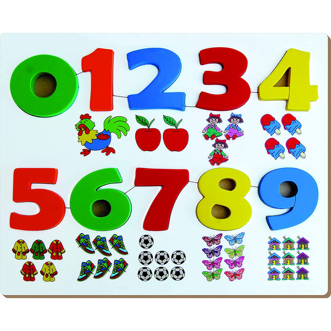 NUMBERS WITH OBJECT (RAISED)