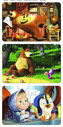 MASHA AND THE BEAR - 3 IN 1 (26 PCS) PUZZLES