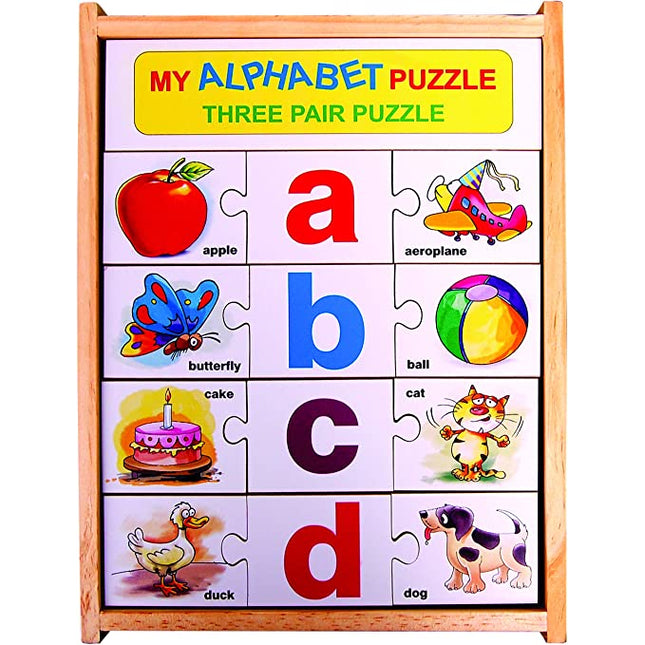 ENGLISH ALPHABET THREE PAIR PUZZLE