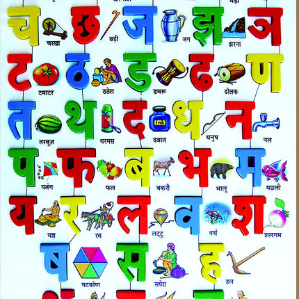 HINDI ALPHABET WITH PICTURE (RAISED)