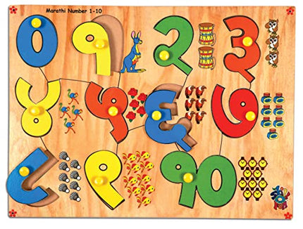 Marathi Number with Picture Tray (1-10)