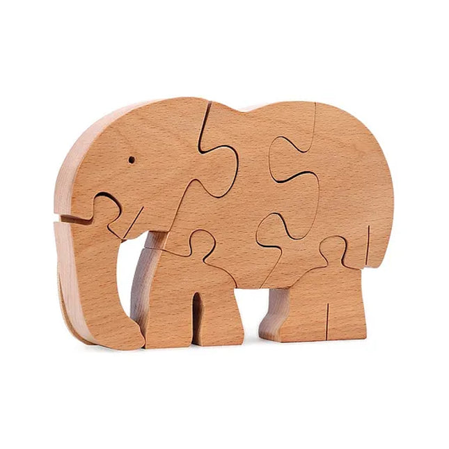 ELEPHANT (6 PCS. JIGSAW PUZZLE) NATURAL FINISH