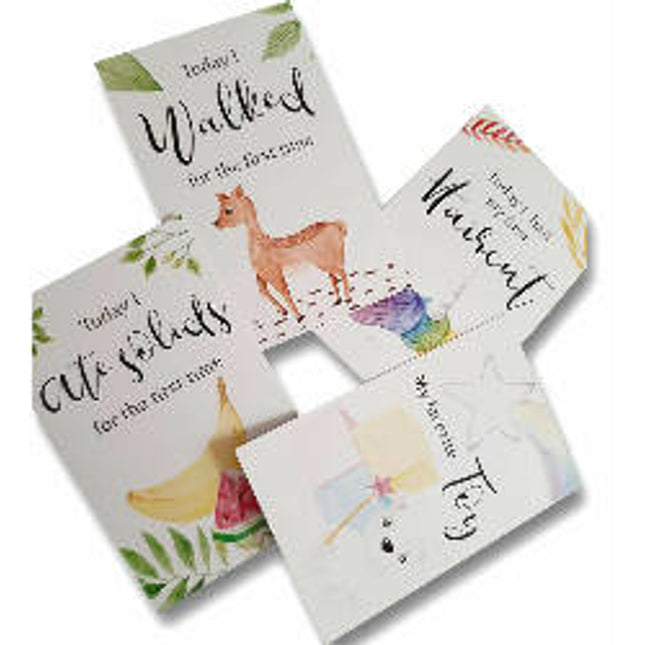 Jungle Safari theme Baby milestone cards- Pack of 32