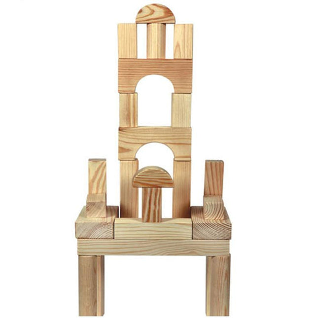 Building Blocks (60 blocks) (Natural Wood Finish)