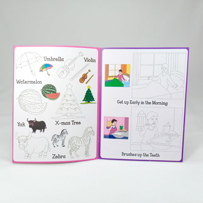 KIDS DRAWING & COLORING BOOK REUSABLE - BKN0007