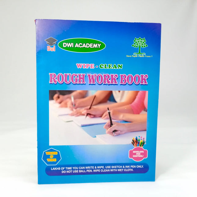 ROUGH WORK BOOK PLAIN PAGES REUSABLE - BKN0009