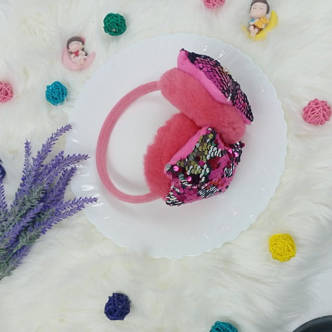 Glitter Ear Muffs - Dark Pink - CTKA0006