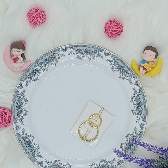 Plain Golden Clips - Double Ring - CTKA0013