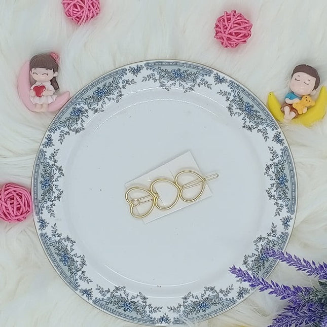 Plain Golden Clips - Heart - CTKA0019