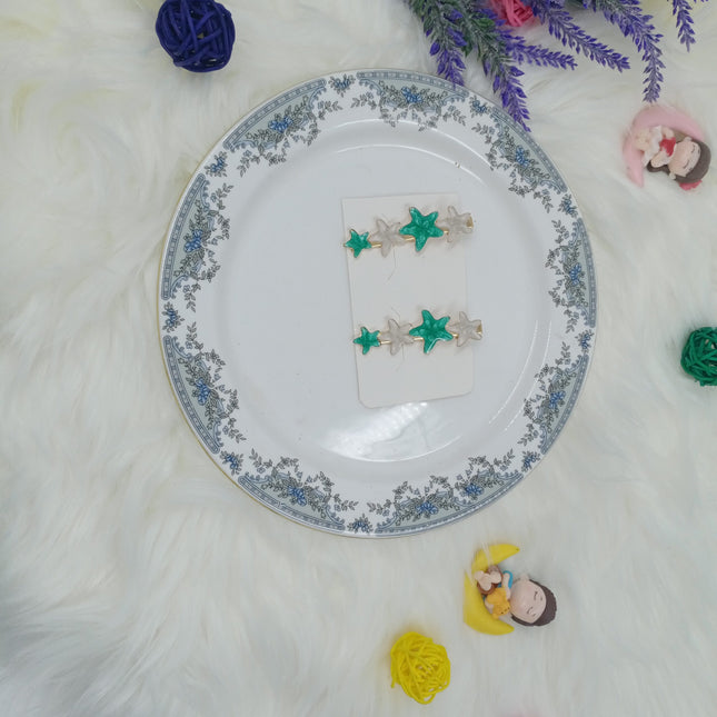 Mini Star Clips - Green - CTKA0068