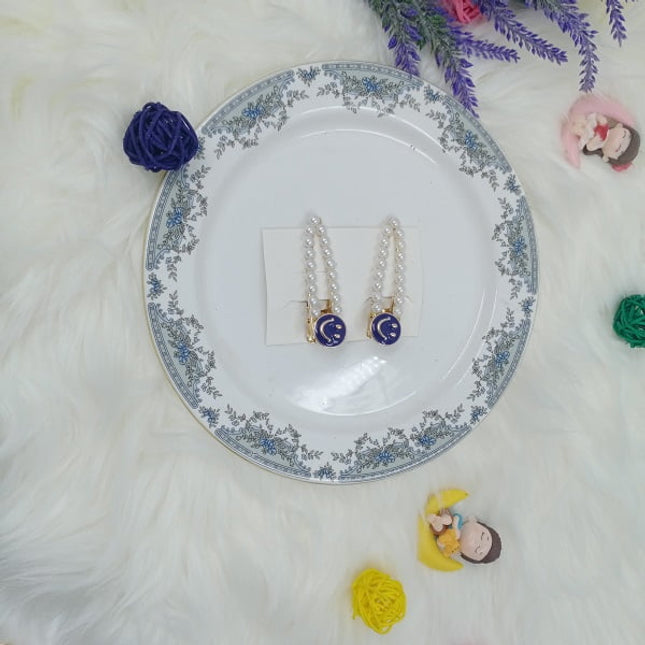 Smiley hair Clips - Purple - CTKA0079