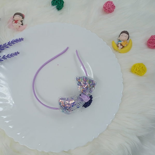 Hair band - Transparent Bow with Glitters - CTKA0096