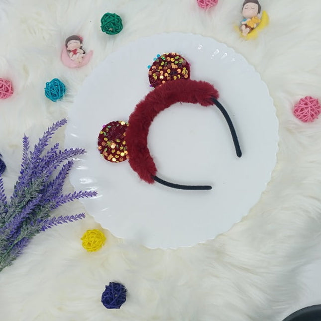 Mickey hair Band - Soft - Small - Maroon - CTKA0112