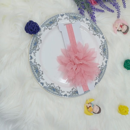 Hair Band - Cloth Type - Flower - Peach - CTKA0130