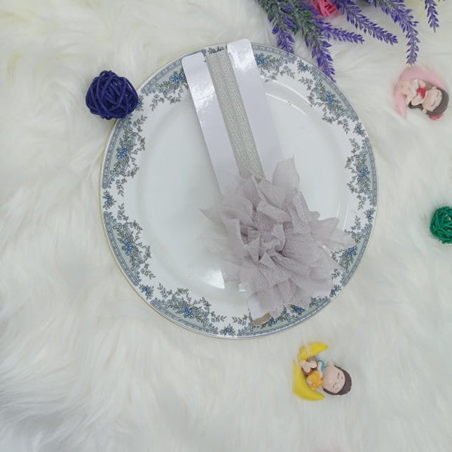 Hair Band - Cloth Type - Flower - Ash - CTKA0132