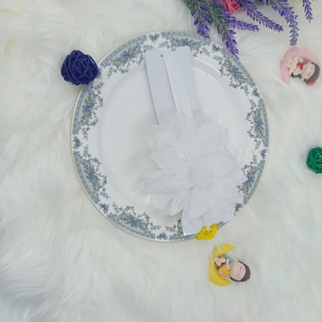 Hair Band - Cloth Type - Flower - White - CTKA0133