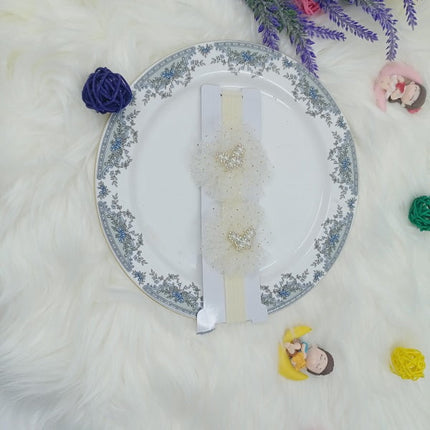 Hair Band - Cloth Type - Butterfly - White - CTKA0136