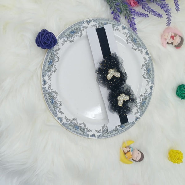 Hair Band - Cloth Type - Butterfly - Black - CTKA0140