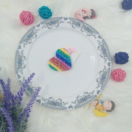 Rainbow hair Clip - Heart - CTKA0157