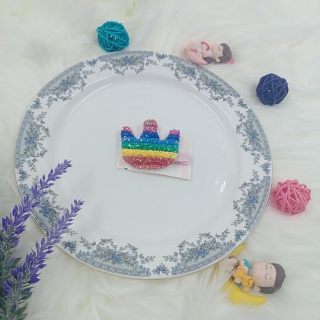Rainbow hair Clip - Crown - CTKA0158