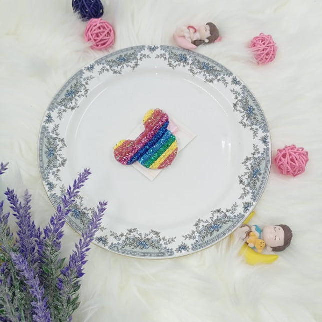 Rainbow hair Clip - Teddy - CTKA0162