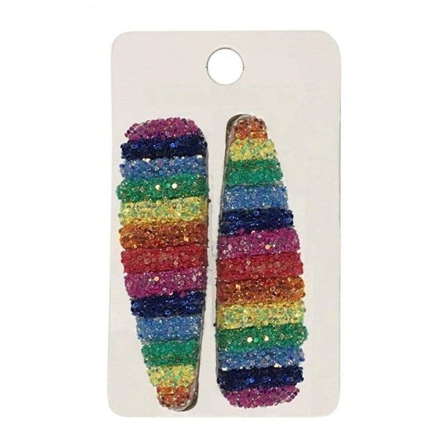 Rainbow hair Clips - Big - CTKA0174