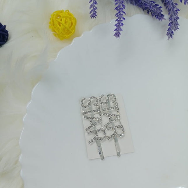 Stone Letter Clips - White Stone - Star - CTKA0179