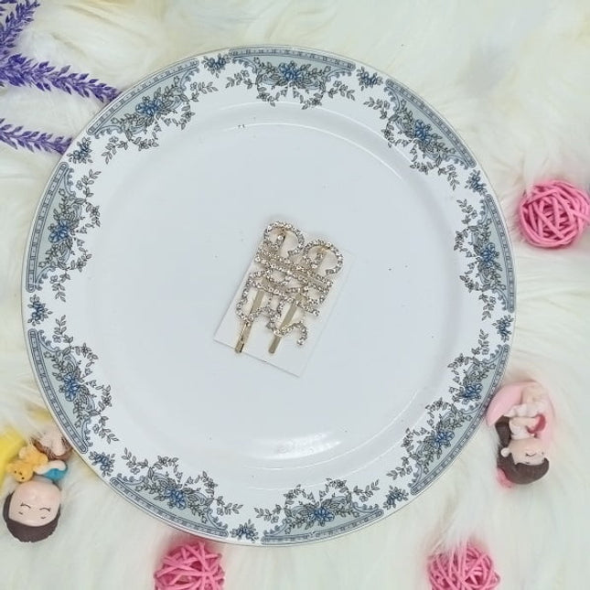 Stone Letter Clips - Gold Stone - Girls - CTKA0186