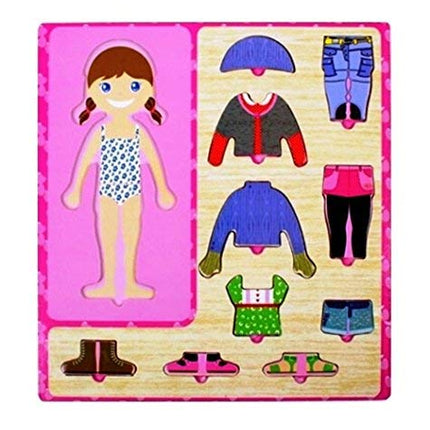 Wooden Dress-up Puzzle - Girl - EKT0001