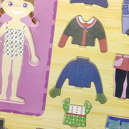 Wooden Dress-up Puzzle - Girl - EKT0001