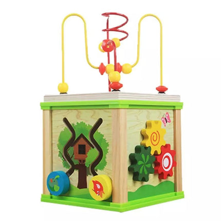 Wooden Toy - Multi Functional - Beads game , Puzzle , Gear game and sorting - EKT0997