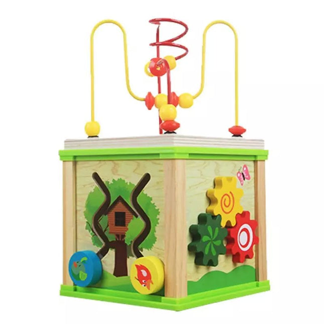 Wooden Toy - Multi Functional - Beads game , Puzzle , Gear game and sorting - EKT0997