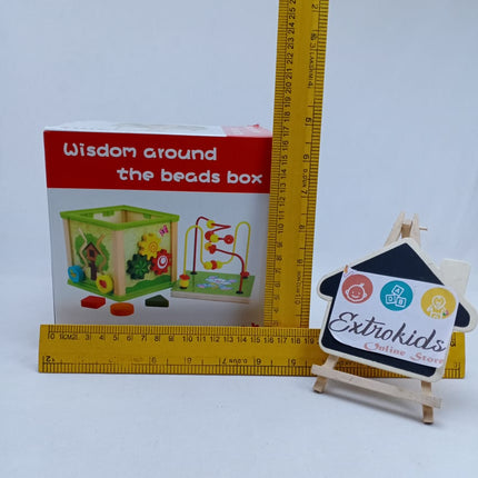 Wooden Toy - Multi Functional - Beads game , Puzzle , Gear game and sorting - EKT0997