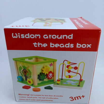 Wooden Toy - Multi Functional - Beads game , Puzzle , Gear game and sorting - EKT0997