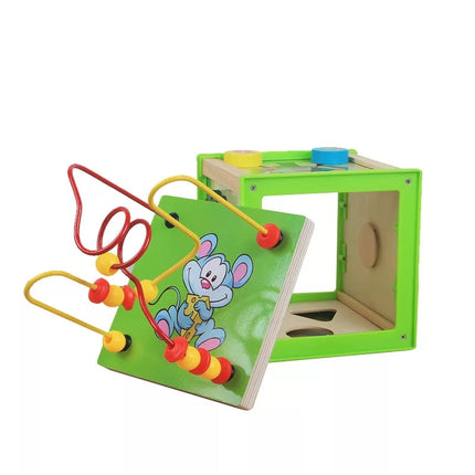 Wooden Toy - Multi Functional - Beads game , Puzzle , Gear game and sorting - EKT0997