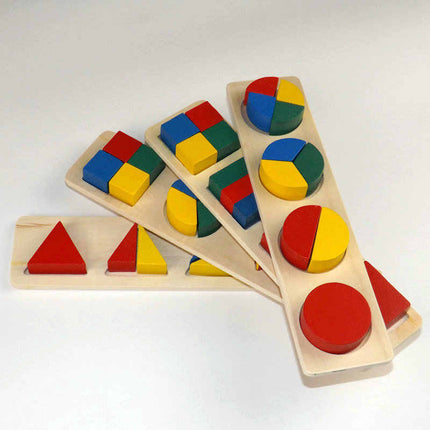 Wooden geometrical shape building block, Teaching Resources classic building blocks toy children Mo