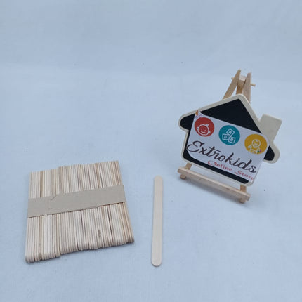 Icecream Stick for craft and Diy - Small Size - Plain - 50 Pcs - EKC1053