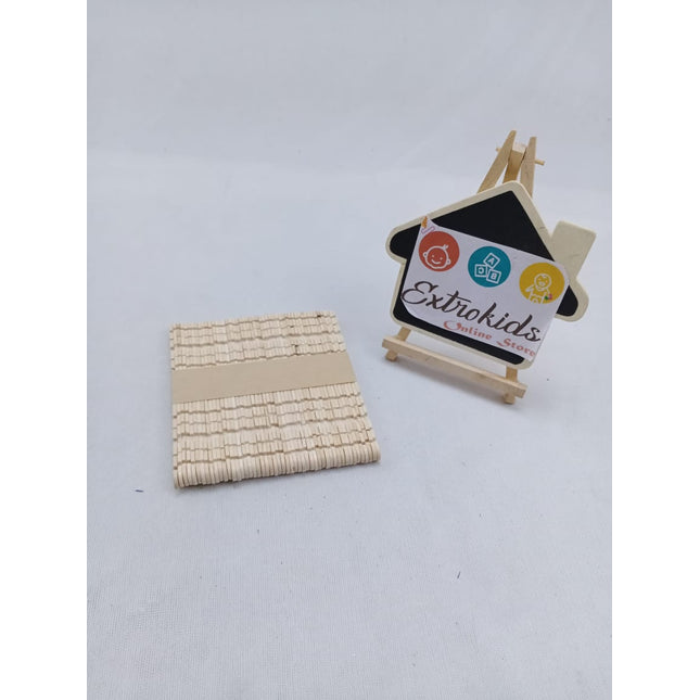 Icecream Stick for craft and Diy - Side Cut - Plain - 50 pcs - EKC1056