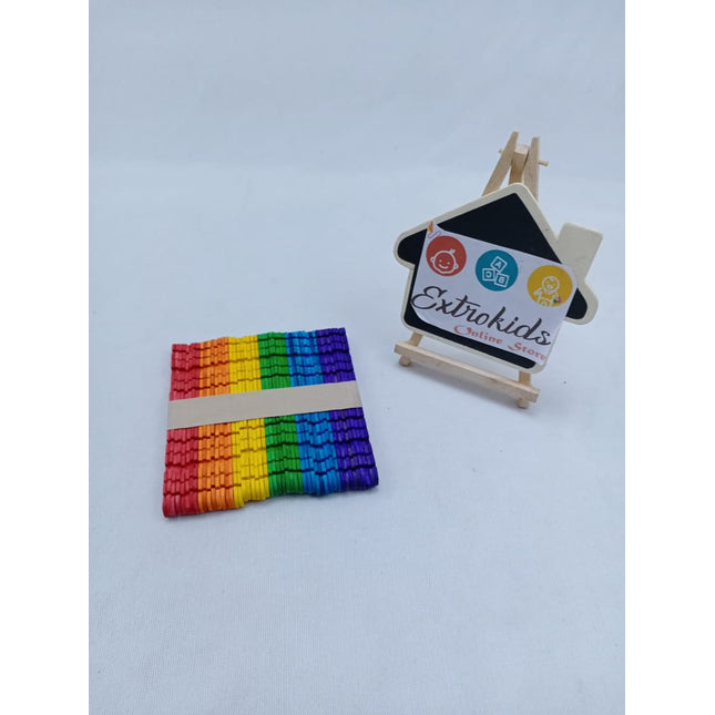 Icecream Stick for craft and Diy - Side Cut - Color - 50 pcs - EKC1057
