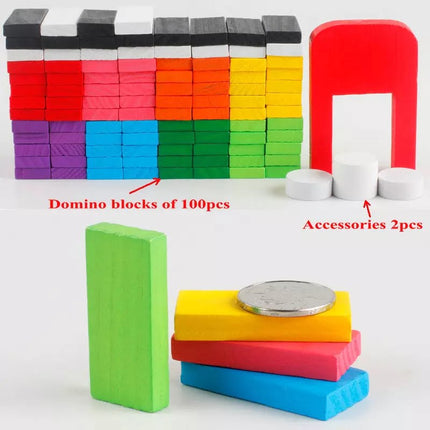 Wooden Domini Colorful - 100 Pcs - EKT1069
