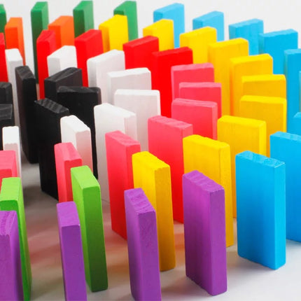 Wooden Domini Colorful - 100 Pcs - EKT1069