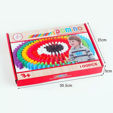 Wooden Domini Colorful - 100 Pcs - EKT1069
