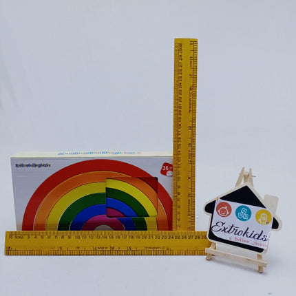 Wooden Rainbow stacking Toy - Open Ended Toy - High Quality - EKT1072