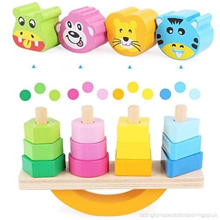 Wooden Toy - Animal Block Stacking Cum Balancing toy - EKT1074