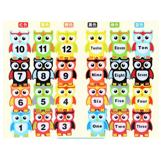 Wooden balancing Toy - Owl - EKT1082